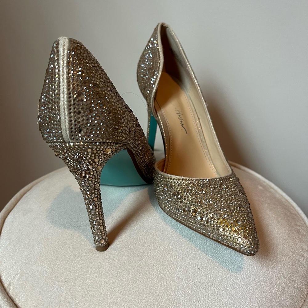 Elegant Silver Stiletto Heels